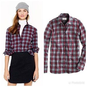 J. Crew boy shirt in tartan plaid